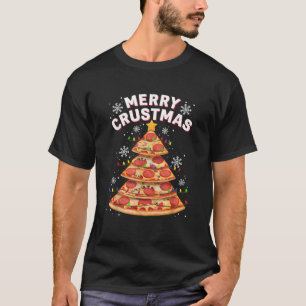 Merry Crustmas Pizza Christmas Tree Holiday Pajama T-Shirt