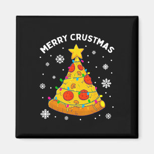 Merry Crustmas Pizza Christmas Tree Xmas Gifts Kid Magnet