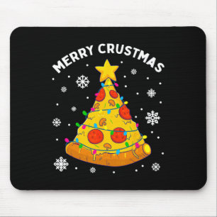 Merry Crustmas Pizza Christmas Tree Xmas Gifts Kid Mouse Mat