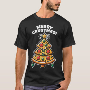 Merry Crustmas Pizza Tree - Funny Christmas T-Shirt
