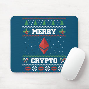 Merry Crypto Ethereum Ugly Christmas Sweater Mouse Mat