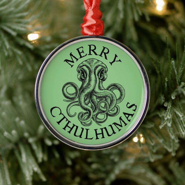 Merry Cthulhumas Cthulhu Lovecraft Metal Tree Decoration (Tree)