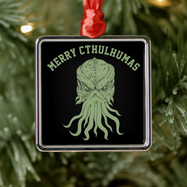 Merry Cthulhumas Lovecraft Cthulhu Metal Tree Decoration (Tree)