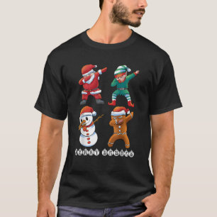 Merry Dabmas Funny Dabbing Santa Elf And Friends K T-Shirt