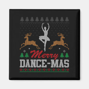 Merry Dance-mas Ballet Dancer Ugly Christmas Balle Magnet