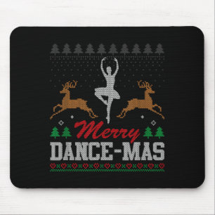 Merry Dance-mas Ballet Dancer Ugly Christmas Balle Mouse Mat