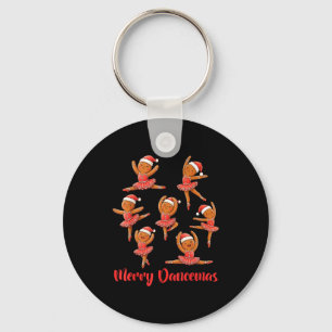 Merry Dancemas Ballet Dancer Gingerbread Teacher C Key Ring