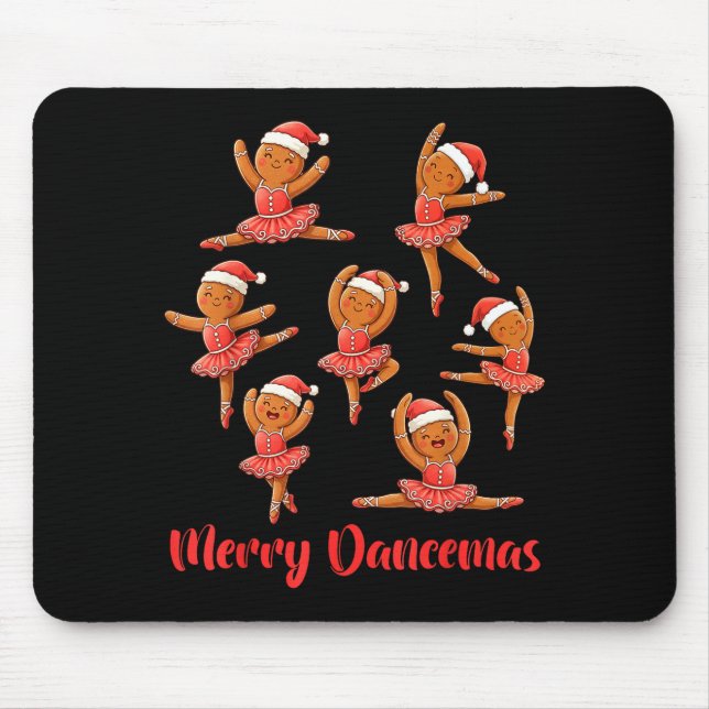 Merry Dancemas Ballet Dancer Gingerbread Teacher C Mouse Mat (Front)
