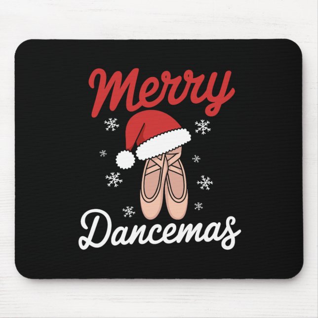 Merry Dancemas Ballet Dancer Teacher Christmas Dan Mouse Mat (Front)