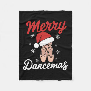 Merry Dancemas Byllet Dancer Teacher Christmas Dan Fleece Blanket