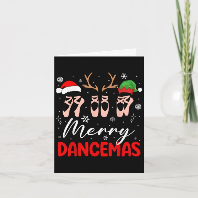 Merry Dancemas Christmas Ballet Scute Ss Cute Sss  Card (Front)