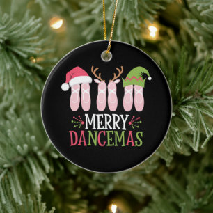 Merry Dancemas Christmas Ballet Shoes Dancing Ceramic Tree Decoration