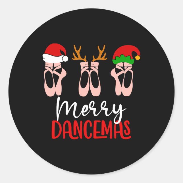 Merry Dancemas  Classic Round Sticker (Front)