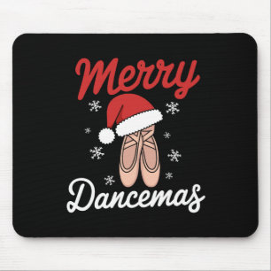 Merry Dancemas Llet Dancer Teacher Christmas Dance Mouse Mat