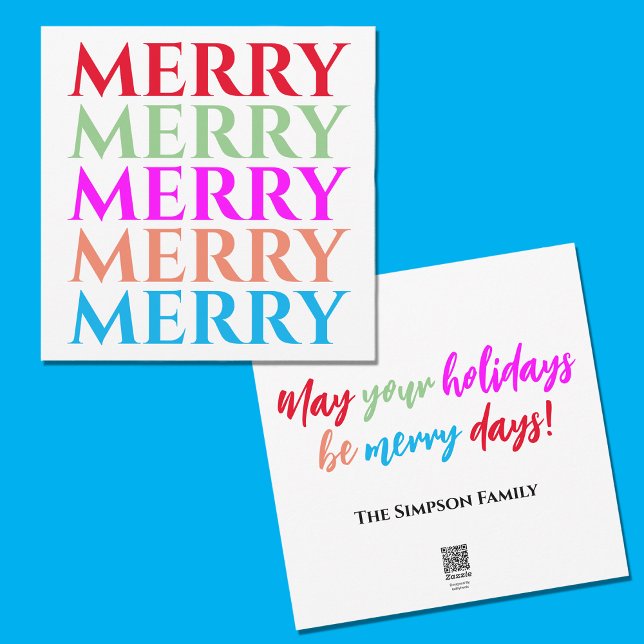 Merry Days Christmas Holiday Flat Card (Creator Uploaded)