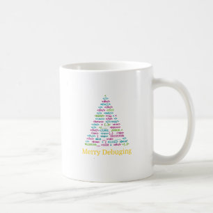 Merry Debugging Code Christmas Tree Art Coffee Mug