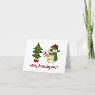 Merry decorating time holiday card