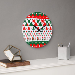 Merry Deer Large Clock