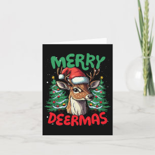 Merry Deermas Funny Christmas Duck Lover  Card