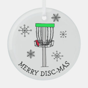 Merry Disc-Mas Disc Golf  Ceramic Ornament