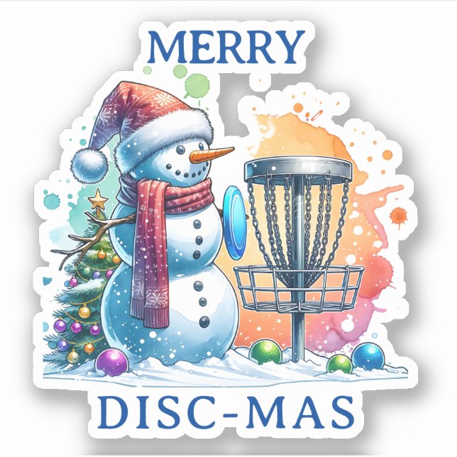Merry Disc-mas | Disc Golf Personalised Christmas (Front)