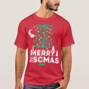 Merry Discmas Disc Golf Frisbee Christmas Xmas Fun T-Shirt