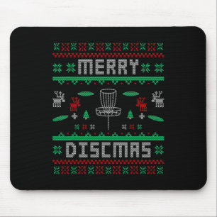 Merry Discmas Disc Golf Ugly Christmas Merry Chris Mouse Mat