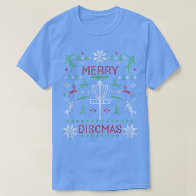 Merry Discmas Disc Golf Ugly Christmas Sweater Par (Design Front)