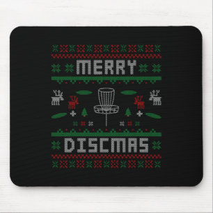Merry Discmas Disc Golf Ugly Dad Uncle Mouse Mat
