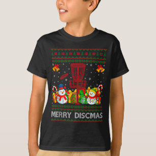 Merry Discmas Ugly Xmas Sweaters Funny Disc Golf C