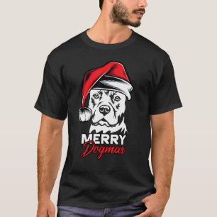 Merry Dogmas American Stafford Terrier Dog Christm T-Shirt