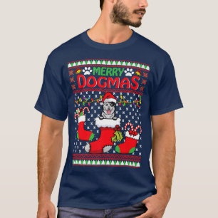 Merry Dogmas Australian Cattle Dog Funny Ugly Chri T-Shirt