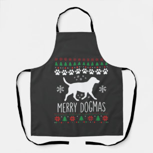 Merry Dogmas Christmas Dog Vector Apron