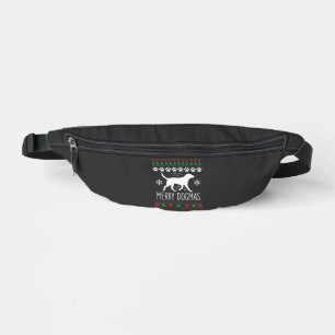 Merry Dogmas Christmas Dog Vector Bum Bags