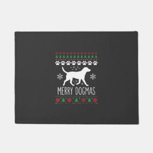 Merry Dogmas Christmas Dog Vector Doormat