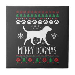 Merry Dogmas Christmas Dog Vector Tile