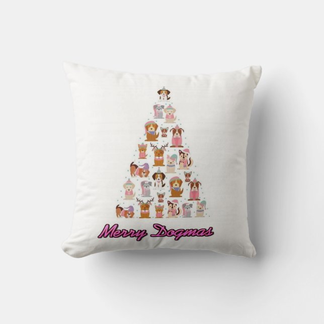 Merry Dogmas Cushion (Front)