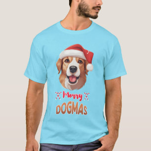 Merry Dogmas Cute Baby Pet Lover Santa Dog T-Shirt