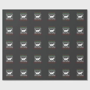 Merry Dogmas Dog Snowflake Ugly Christmas Sweater Wrapping Paper