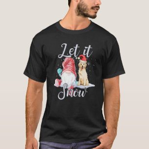 Merry Dogmas Golden-Retriever Let It Snow Xmas Dog T-Shirt