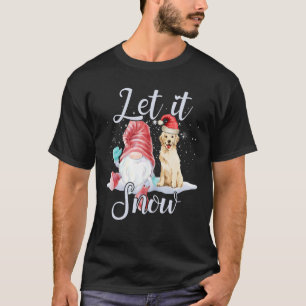 Merry Dogmas Golden-Retriever Let It Snow Xmas Dog T-Shirt