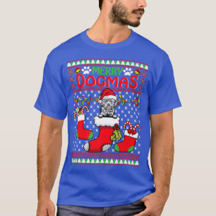 Merry Dogmas Lhasa Apso Dog Funny Ugly Christmas X T-Shirt