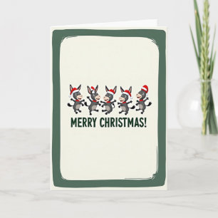 Merry Donkey Christmas Card