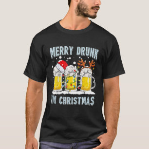 Merry Drunk I’M Christmas Merry Xmas Reinbeer Colo T-Shirt