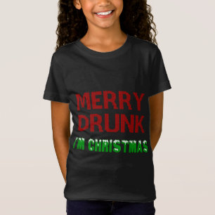 Merry Drunk I'm Christmas Drinking Wine Xmas Funny T-Shirt