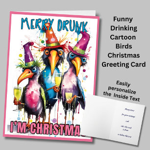 Merry Drunk I'm Christmas, Funny Greeting Card