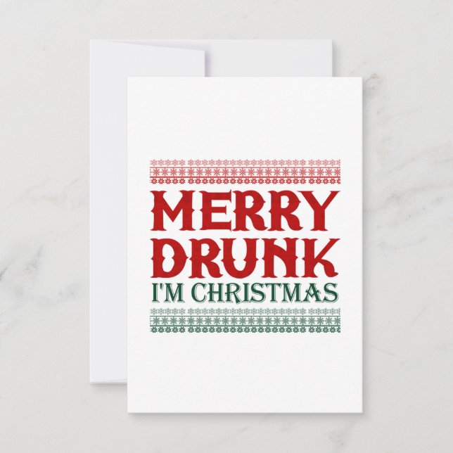 Merry Drunk I'm Christmas Invitation (Front)
