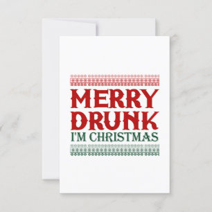 Merry Drunk I'm Christmas Invitation