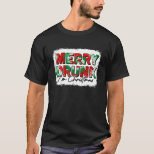 Merry Drunk I'm Christmas Tie Dye Print Xmas Holid T-Shirt