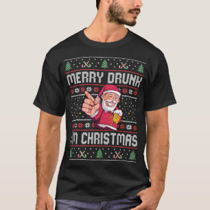 Merry Drunk I'm Christmas Ugly Sweater Santa with